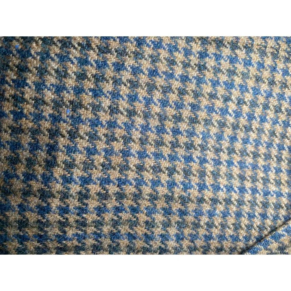 Stafford Men Houndstooth Wool Blazer Jacket Wool Size 48R USA Office Casual READ